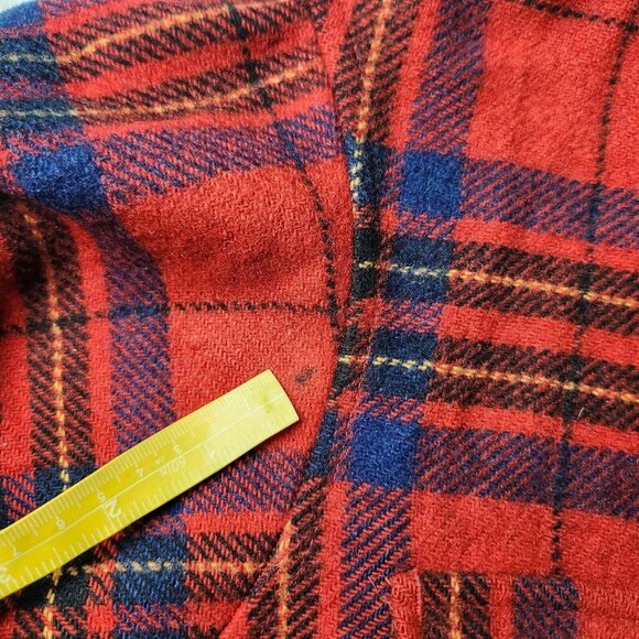 Vintage Pendleton Mens Medium Red Plaid Board Wool Button up Shacket Shirt - Picture 11 of 11